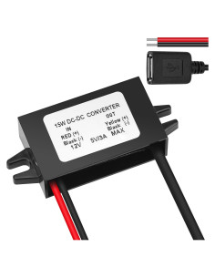 Convertidor Buck YELUFT 12V a 5V USB 3A Regulador DC