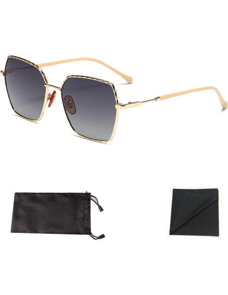 Gafas de sol polarizadas Aviador Retro Metal Lentes HD