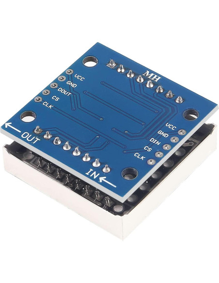 5 Módulos Pantalla LED Matriz 8x8 MAX7219 Azuocn 5V DIY