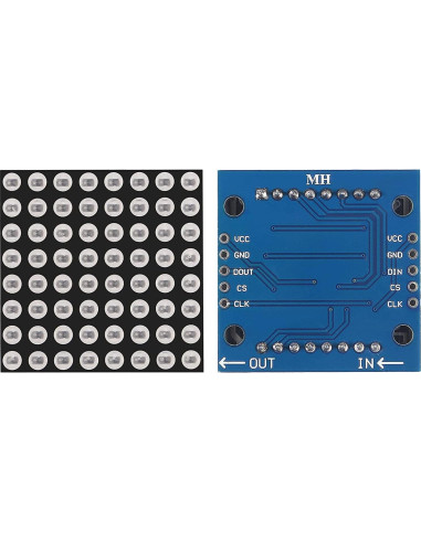 5 Módulos Pantalla LED Matriz 8x8 MAX7219 Azuocn 5V DIY