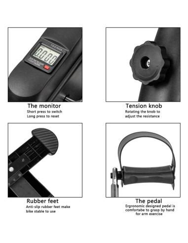 Bicicleta de Ejercicio Mini W002K Portátil con Pantalla LED