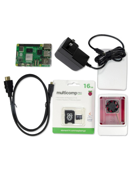Kit de Inicio Raspberry Pi 5 Multicomp Pro 4GB con Accesorios Kit de Inicio Raspberry Pi 5 Multicomp Pro 4GB con Accesorios