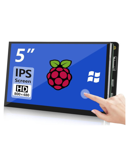 Pantalla Táctil 5" HMTECH para Raspberry Pi 800x480