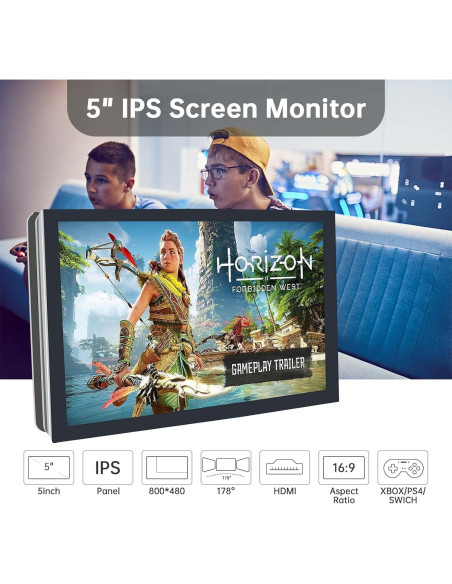 Pantalla Táctil 5" HMTECH para Raspberry Pi 800x480