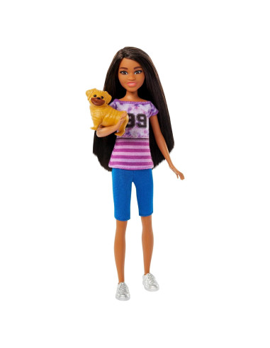 Muñeca Ligaya Barbie con Perro Mascota 28cm Mattel