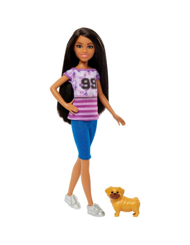 Muñeca Ligaya Barbie con Perro Mascota 28cm Mattel