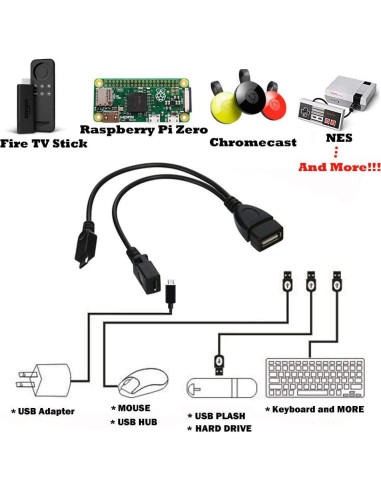 Adaptador OTG AuviPal 2-en-1 Micro USB a USB - Paquete de 2