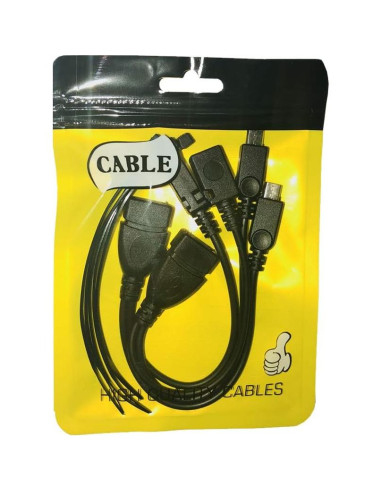 Adaptador OTG AuviPal 2-en-1 Micro USB a USB - Paquete de 2