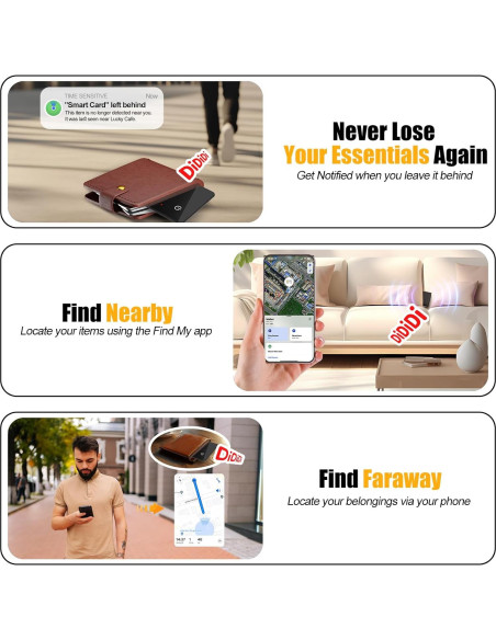 Tarjeta Localizadora USBERG Recargable para Cartera - 2 Unidades