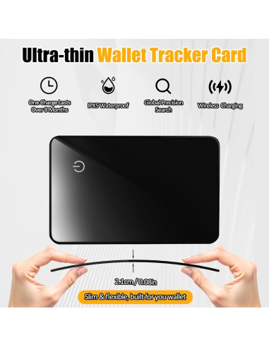 Tarjeta Localizadora USBERG Recargable para Cartera - 2 Unidades