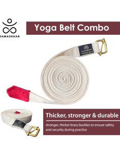 Correa de Yoga Samadhaan Ajustable Doble Grosor Pack de 2 2