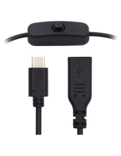Cable USB-C Macho a Hembra con Interruptor xiwai 4A 10cm