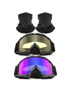 Gafas de Motocross Immoono 2 Pcs con Gaiter para Adultos