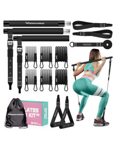 Kit de Barra de Pilates RENRANRING Multifuncional Negro 1.59 kg