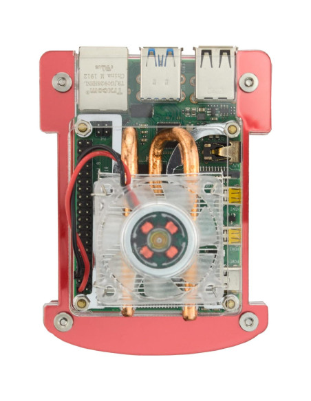 Kit Carcasa C4Labs Zebra para Raspberry Pi 3B/4B - Rojo Metálico Kit Carcasa C4Labs Zebra para Raspberry Pi 3B/4B - Rojo Metálico