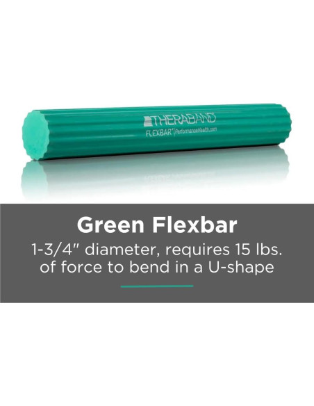 Barra de Terapia THERABAND FlexBar Verde Mediana 30.48cm