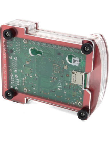Kit Carcasa C4Labs Zebra para Raspberry Pi 3B/4B - Rojo Metálico