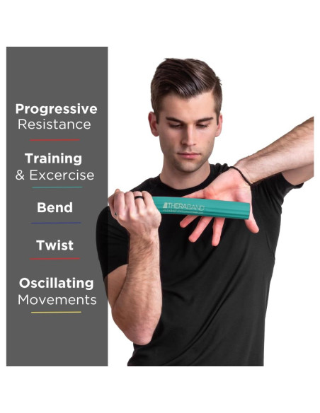 Barra de Terapia THERABAND FlexBar Verde Mediana 30.48cm