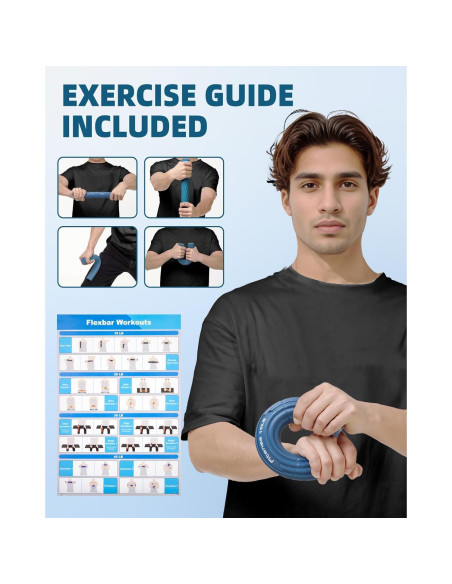 Barra de Terapia Flex Fitense 9.07 kg para Codo de Tenista