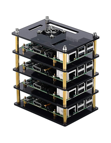 Caja de Clúster GeeekPi para Raspberry Pi 4/3/2 con Ventiladores