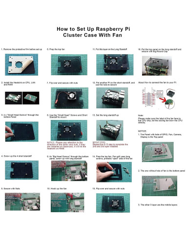 Caja de Clúster GeeekPi para Raspberry Pi 4/3/2 con Ventiladores