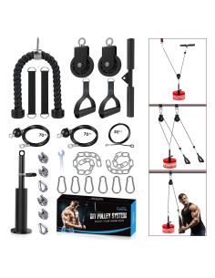 Sistema de Polea de Peso Concho - Cable Ajustable y Mangos Desmontables