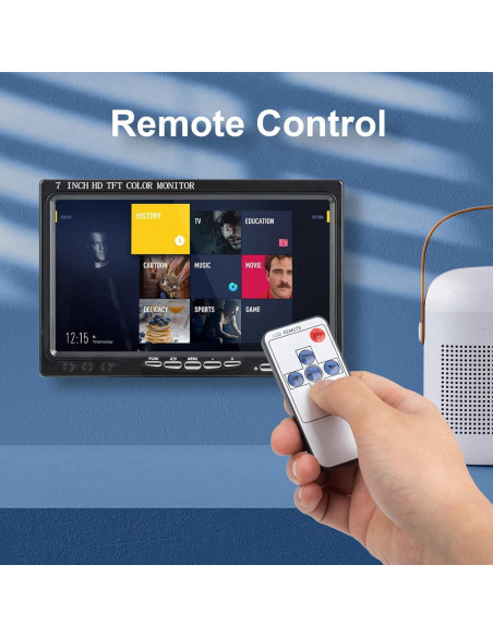 Monitor portátil Yasoca 7" HD 1024x600 HDMI VGA