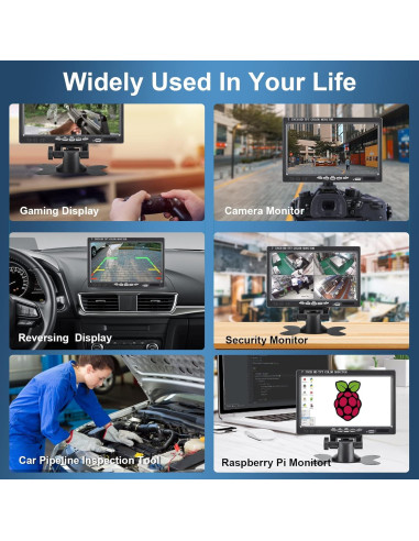 Monitor portátil Yasoca 7" HD 1024x600 HDMI VGA