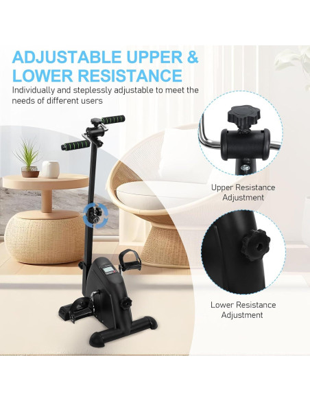 Bicicleta de Ejercicio Kripyery Ajustable para Ancianos