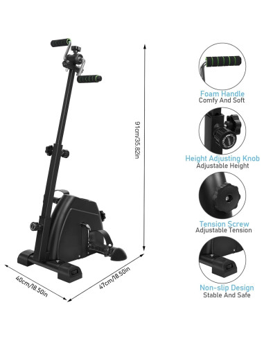 Bicicleta de Ejercicio Kripyery Ajustable para Ancianos