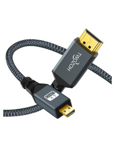 Cable Micro HDMI a HDMI Twozoh 0.3m Alta Velocidad 4K 1080p