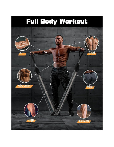 Bandas de Resistencia Fitense 270LBS - 6 Piezas para Entrenamiento