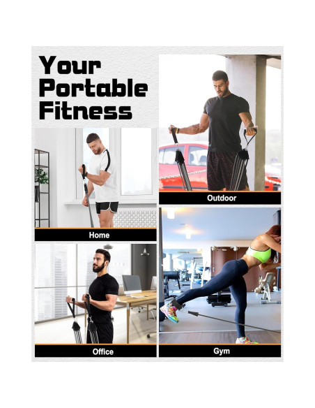 Bandas de Resistencia Fitense 270LBS - 6 Piezas para Entrenamiento