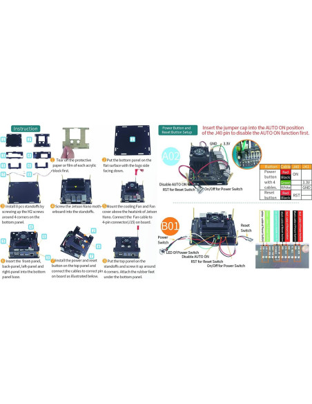 Caja de Acrílico Makeronics para Jetson Nano 2GB - Negro