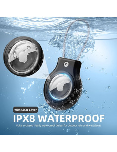 Soporte de llavero AirTag Mucuty impermeable 4 unidades 2