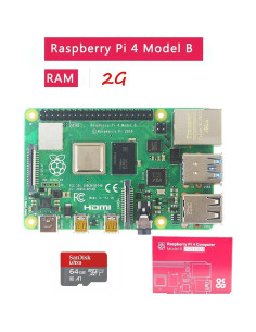 Kit Raspberry Pi 4B Modelo B 4GB RAM + Caja + Ventilador + 64GB SD 2