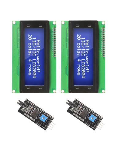 Módulo LCD 2004 I2C DORHEA 20x4 Retroiluminación Azul