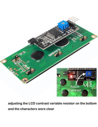 Módulo LCD 2004 I2C DORHEA 20x4 Retroiluminación Azul