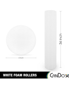 Rodillos de espuma CanDo 10 cm x 91 cm para ejercicio (Paquete de 2) 2