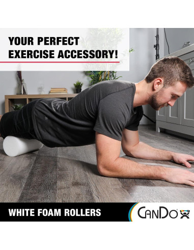 Rodillos de espuma CanDo 10 cm x 91 cm para ejercicio (Paquete de 2)