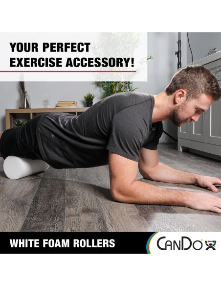 Rodillos de espuma CanDo 10 cm x 91 cm para ejercicio (Paquete de 2)