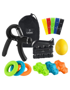 Juego de Fortalecedores de Agarre Logest 14 Piezas Resistencia Ajustable