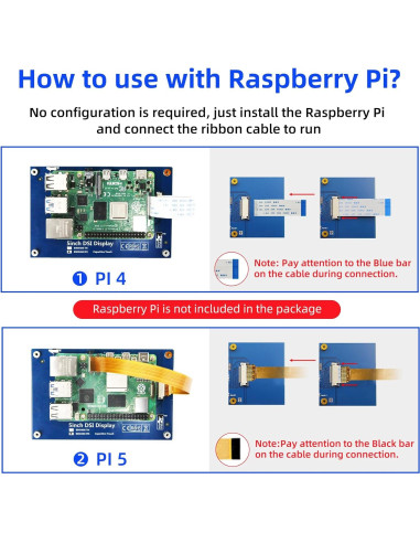 Pantalla Táctil IPS 12.7 cm iUoyoMon para Raspberry Pi 5/4/3