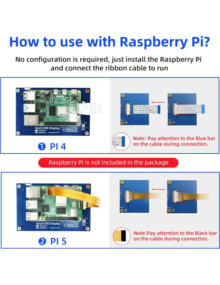 Pantalla Táctil IPS 12.7 cm iUoyoMon para Raspberry Pi 5/4/3