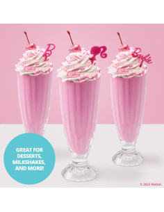 Pinchos Decorativos Barbie DecoPac - 36 Palitos Rosados para Pasteles y Cupcakes 2