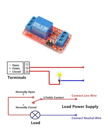 Módulo de Relé 2 Canales GANASOME 12V con Optoacoplador