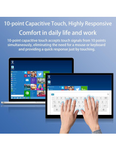 Monitor Portátil 16" FHD Táctil IPS USB-C HDMI 1920x1200 2
