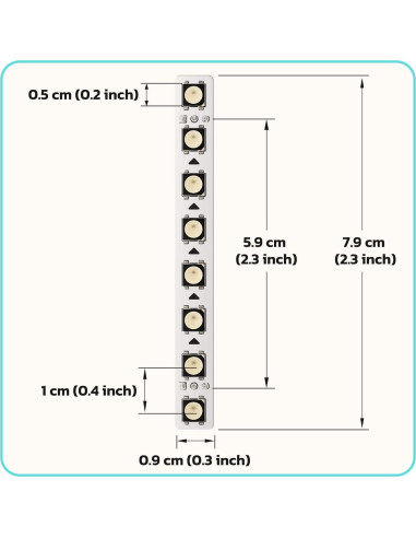 Tiras LED amomii Glow 8-Pack RGB Direccionables 10W