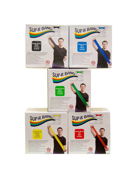 Sup-R Band Banda de Ejercicio Libre de Láttex - Set 5 Piezas Sup-R Band Banda de Ejercicio Libre de Láttex - Set 5 Piezas