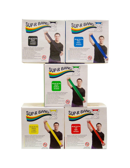 Sup-R Band Banda de Ejercicio Libre de Láttex - Set 5 Piezas Sup-R Band Banda de Ejercicio Libre de Láttex - Set 5 Piezas